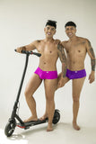 CandyMan Men's Underwear 99943 Trunks Color Magenta