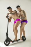 CandyMan Men's Underwear 99943 Trunks Color Magenta