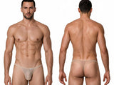 CandyMan 99954 Men's Underwear Sheer Mesh Thongs Color Beige Mesh