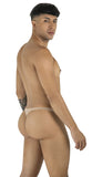 CandyMan Men's Underwear 99954 Thongs Color Beige Mesh