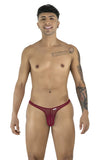 CandyMan Men's Underwear 99954 Thongs Color Burgundy Mesh