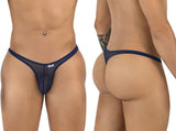 CandyMan Men's Underwear 99954 Thongs Color Navy Mesh