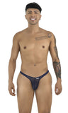 CandyMan Men's Underwear 99954 Thongs Color Navy Mesh