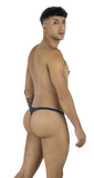 CandyMan Men's Underwear 99954 Thongs Color Navy Mesh