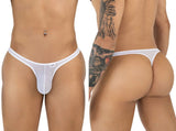 CandyMan Men's Underwear 99954 Thongs Color White Mesh