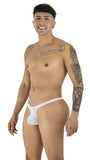CandyMan Men's Underwear 99954 Thongs Color White Mesh