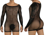 CandyMan Men's Underwear 99955 Bodysuit Color Black
