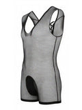 CandyMan Men's Underwear 99956 Bodysuit Color Black