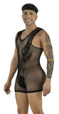 CandyMan Men's Underwear 99958 Bodysuit Color Black
