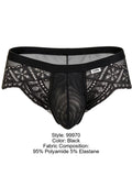 CandyMan 99970 Men's Underwear Seductive Mesh Lace Briefs Color Black