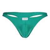Clever Moda Men's Underwear 100007 3PK Autralian Latin Thongs Color Green-Pink-Blue