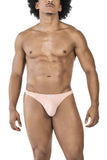 Clever Moda Men's Underwear 100007 3PK Autralian Latin Thongs Color Green-Pink-Blue