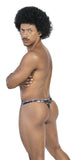 Clever Moda Men's Underwear 100008 3PK Autralian Latin Thongs Color Black-Orange-Black