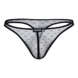 Clever Moda Men's Underwear 100008 3PK Autralian Latin Thongs Color Black-Orange-Black