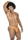 Clever Moda Men's Underwear 100008 3PK Autralian Latin Thongs Color Black-Orange-Black