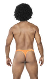 Clever Moda Men's Underwear 100008 3PK Autralian Latin Thongs Color Black-Orange-Black