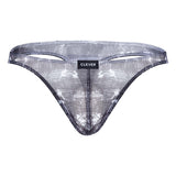Clever Moda Men's Underwear 100008 3PK Autralian Latin Thongs Color Black-Orange-Black