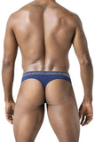 Clever Moda Men's Underwear 100010 3PK Australian Latin Thongs Color Blue-Petrol-Green