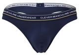Clever Moda Men's Underwear 100010 3PK Australian Latin Thongs Color Blue-Petrol-Green