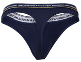 Clever Moda Men's Underwear 100010 3PK Australian Latin Thongs Color Blue-Petrol-Green