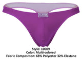 Clever Moda Men's Underwear 10009 7PK Pride Thongs Color Multi-colored