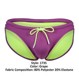 Clever Moda Men's swimwear 1735 Vivo Swim Briefs Color Grape