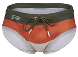 Clever Moda Men's swimwear 1802 Wave Swim Briefs Color Green