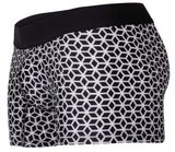 Clever Moda Men's Underwear 1854 Cuadricula Trunks Color White