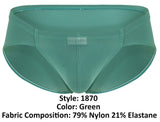 Clever Moda Men's Underwear 1870 Audaz Bikini Color Green