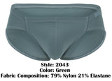 Clever Moda Men's Underwear 2043 Mendoza Briefs Color Green