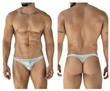 Clever Moda Men's Underwear 2063 Diamond Thongs Color Blue