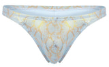 Clever Moda Men's Underwear 2063 Diamond Thongs Color Blue