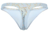 Clever Moda Men's Underwear 2063 Diamond Thongs Color Blue