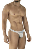 Clever Moda Men's Underwear 2063 Diamond Thongs Color Blue