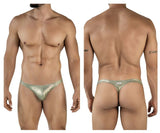 Clever Moda Men's Underwear 2063 Diamond Thongs Color Gold