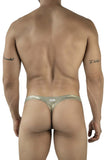 Clever Moda Men's Underwear 2063 Diamond Thongs Color Gold