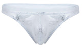 Clever Moda Men's Underwear 2063 Diamond Thongs Color Silver