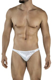 Clever Moda Men's Underwear 2063 Diamond Thongs Color Silver