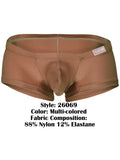 Clever Moda Men's Underwear 26069 3PK Australian Latin Trunks Color Multi-colored