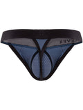Clever Moda 26191 Men's Underwear Ulises Sleek Thongs Color Steel Blue