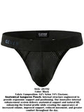 Clever Moda 26192 Men's Underwear Ulises Thongs Stylish Ergonomic Fit Color Black