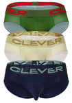 Clever 519968 3PK Australian Latin Briefs Color Beige-Blue-Green