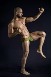 Clever Moda Men's Underwear 519968 3PK Australian Latin Briefs Color Beige-Blue-Green