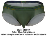 Clever Moda Men's Underwear 519969 3PK Australian Latin Briefs Color Blue-Petrol-Green