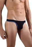 Doreanse Men's Underwear 1012-BLK Borderline Thongs Color Black