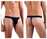 Doreanse Men's Underwear 1012-BLK Borderline Thongs Color Black