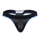 Doreanse Men's Underwear 1012-BLK Borderline Thongs Color Black
