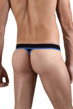 Doreanse Men's Underwear 1012-BLK Borderline Thongs Color Black