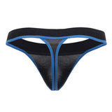 Doreanse Men's Underwear 1012-BLK Borderline Thongs Color Black