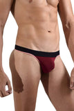 Doreanse Men's Underwear 1012-BRD Borderline Thongs Color Bordeaux